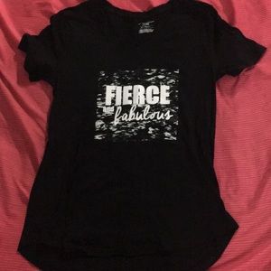 Black v-neck t-shirt
